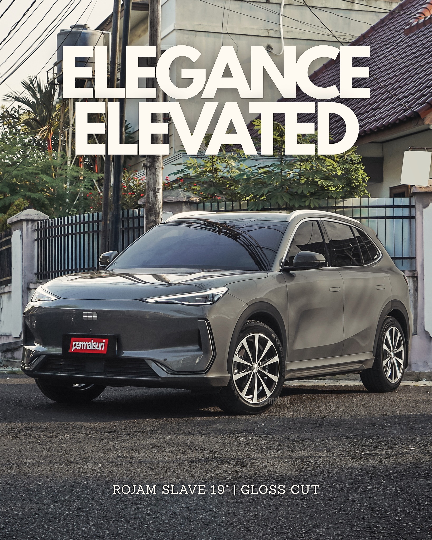 Velg oem dari Geely EX-5 18" cmn kadang Instabuddy ingin tampil beda dari pada yang bisa-nya dan pakai ban yang lebih nyaman, jadi sekalian aja deh velgnya di ganti 19" dari Rojam Slave dengan finishing Gloss Cut yang lebih mewah dan sporty, sekaligu...