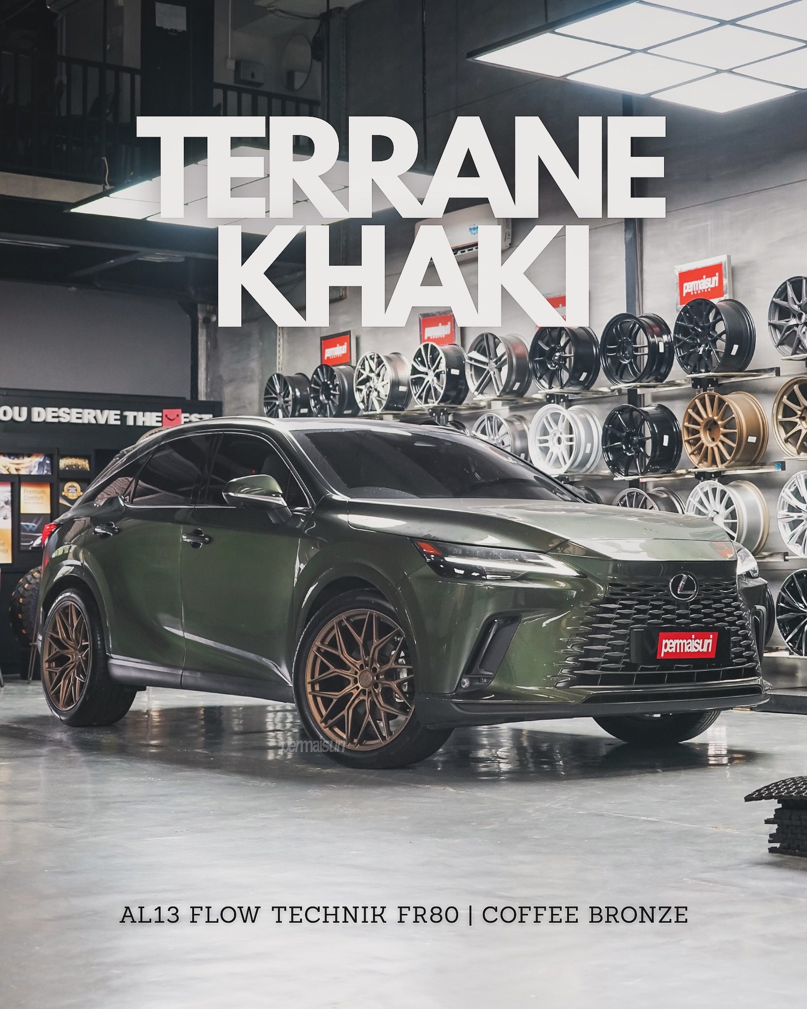 Warna Lexus RX 450H ini namanya Terrane Khaki, salah satu warna paling unik yang pernah Lexus keluarin, dan jarang banget liat di jalan. Challenge-nya kali ini mimin di minta pesenin velg yang kweren, belum pernah ada di Indonesia sebelumnya, jadi mi...