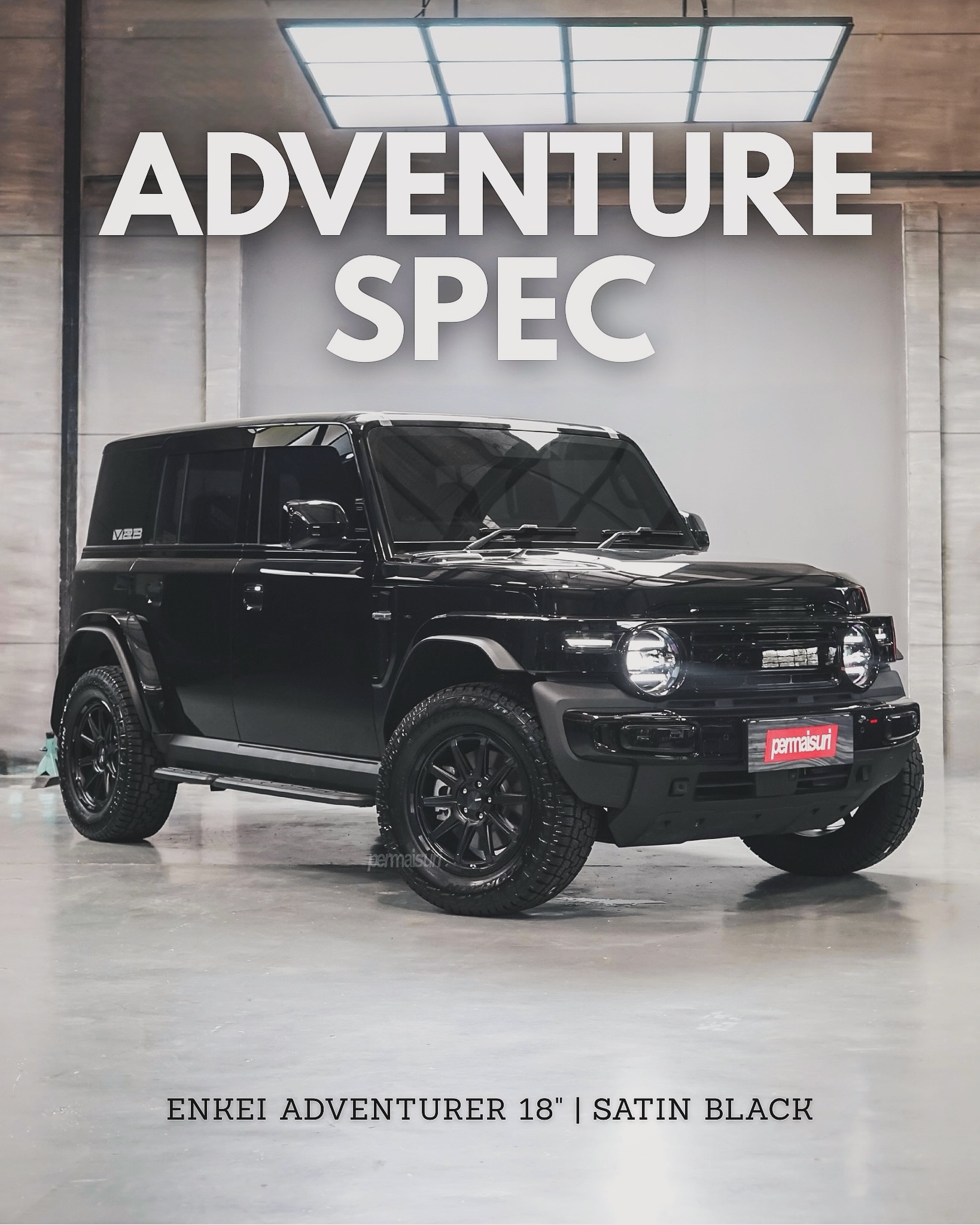 Kalau liat body Icar V23 yang boxy ini sih pasti pikiran pertamanya adalah gaya Adventure dengan ban A/T bener ga Instabuddy? Sama seperti customer @icapermaisuri karena velg OEM-nya 21" susah cari ban A/T jadi langsung di pilih velg Enkei Adventurer...